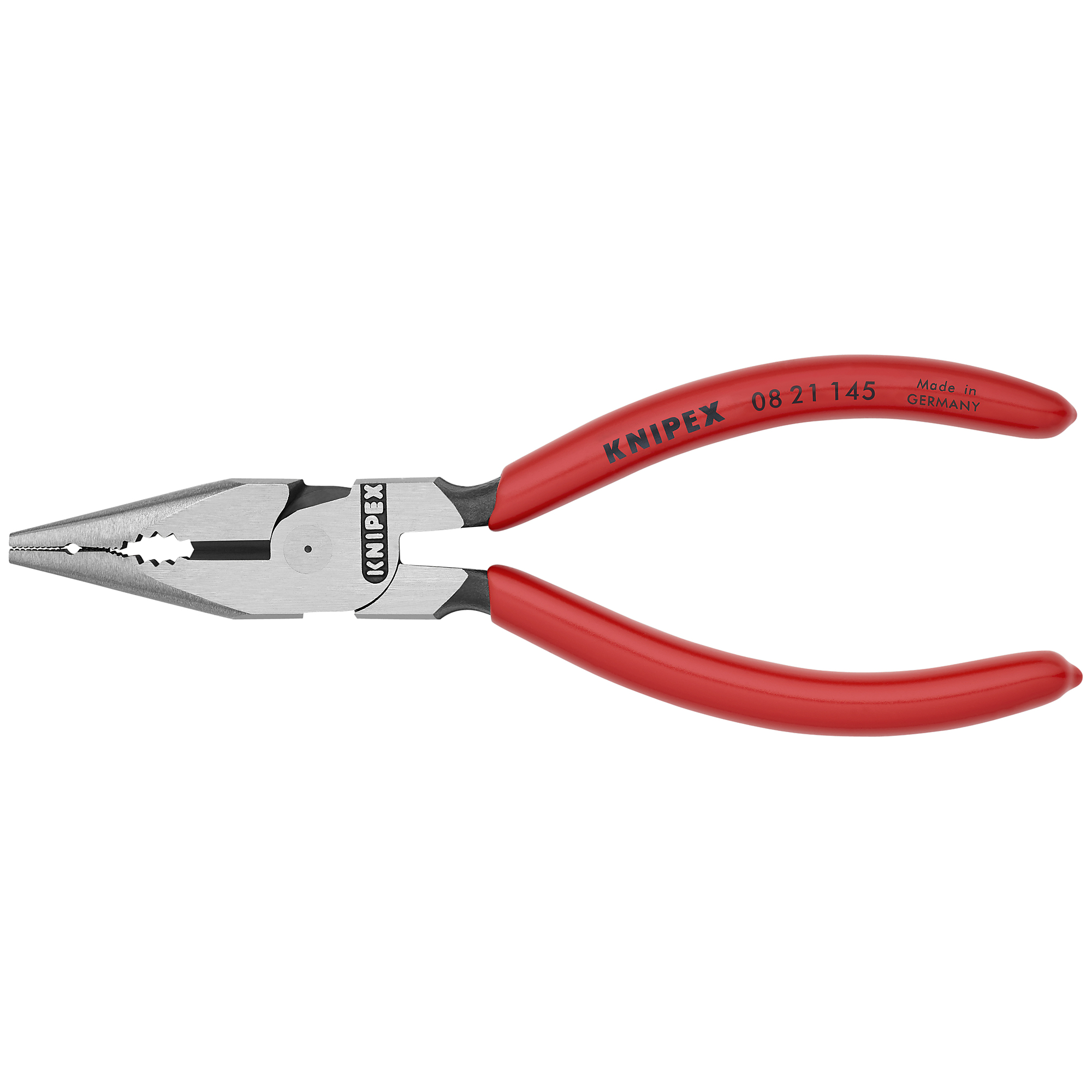 KNIPEX Needle-Nose Combination Pliers - 5.75in., Plastic Coating, Steel, 0.313in. Jaw Capacity, Model# 08 21 145